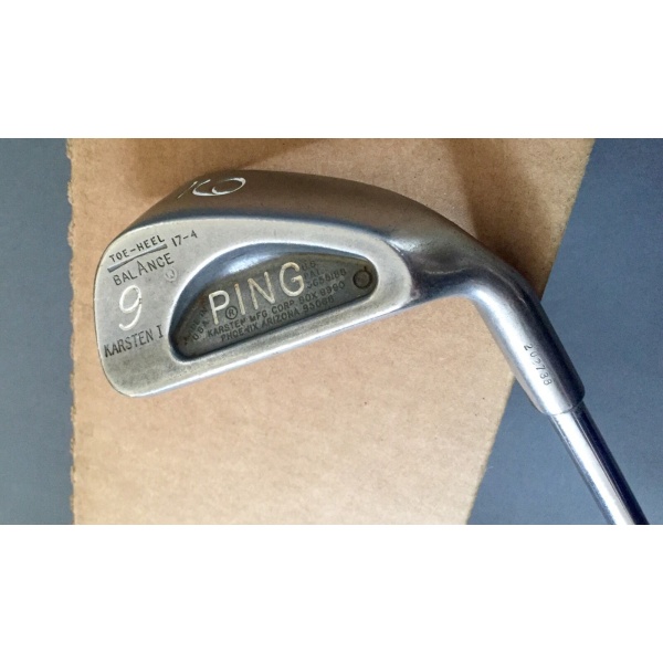 Vintage Ping Karsten I Toe-Heel Balance 17-4 9 Iron Stiff Flex Steel Golf Club