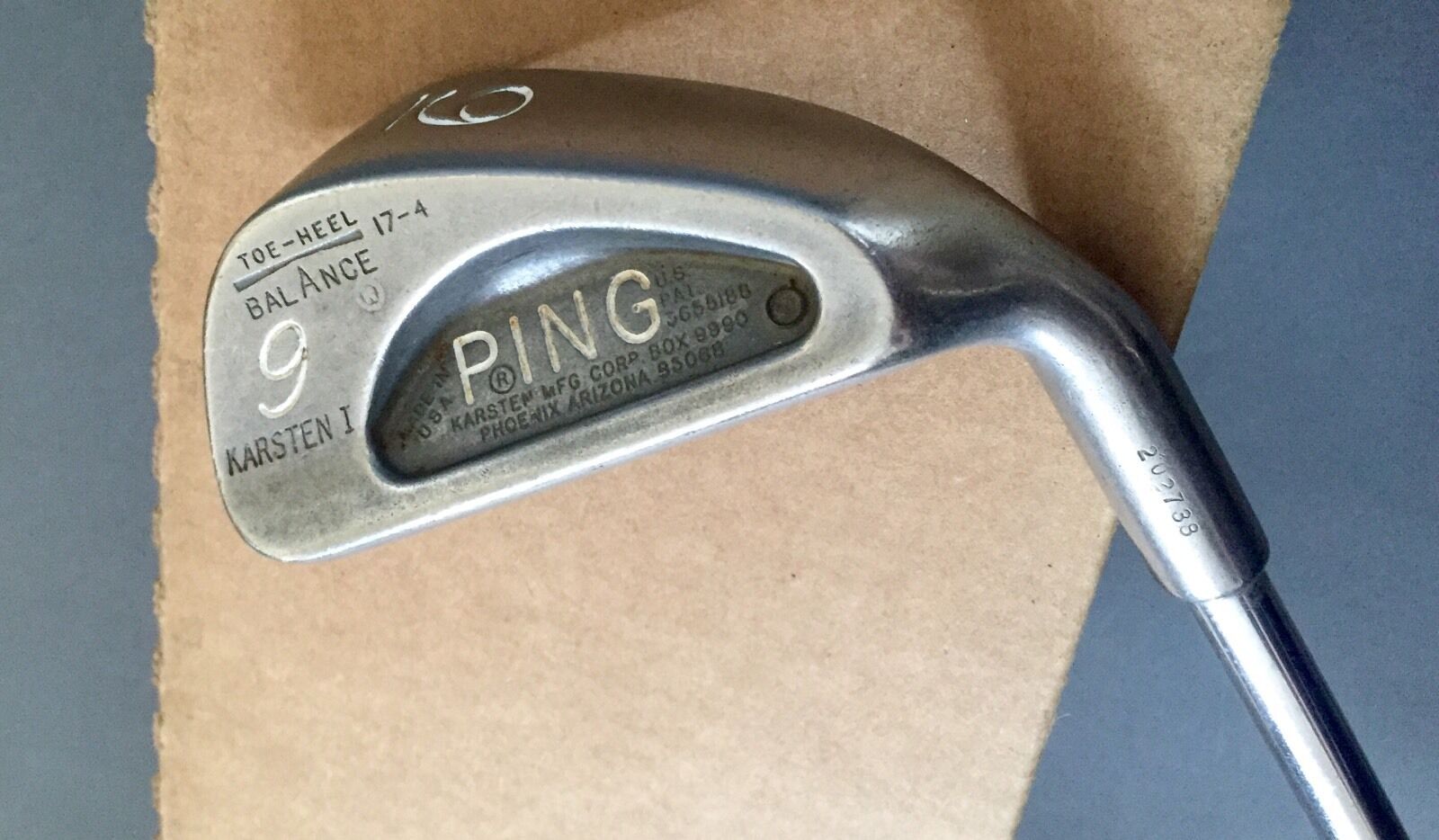 Vintage Ping Karsten I Toe-Heel Balance 17-4 9 Iron Stiff Flex
