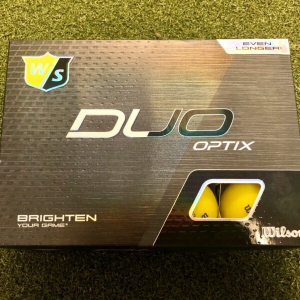 12 NEW 2020 Wilson Staff DUO OPTIX High-Visibility Matte Yellow Golf Balls