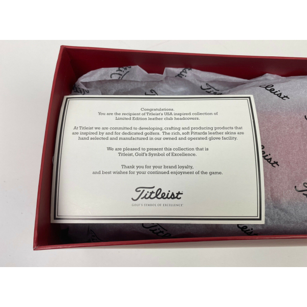 New Titleist Premium Leather Headcover US Open Limited Set of 2