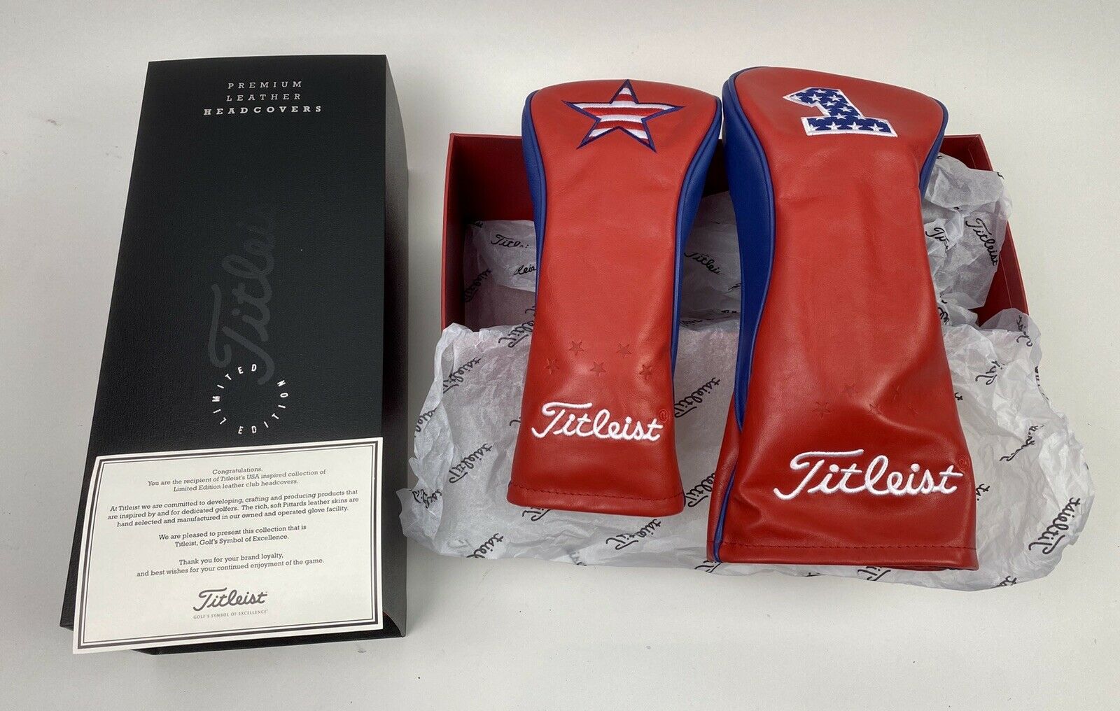 New Titleist Premium Leather Headcover US Open Limited Set