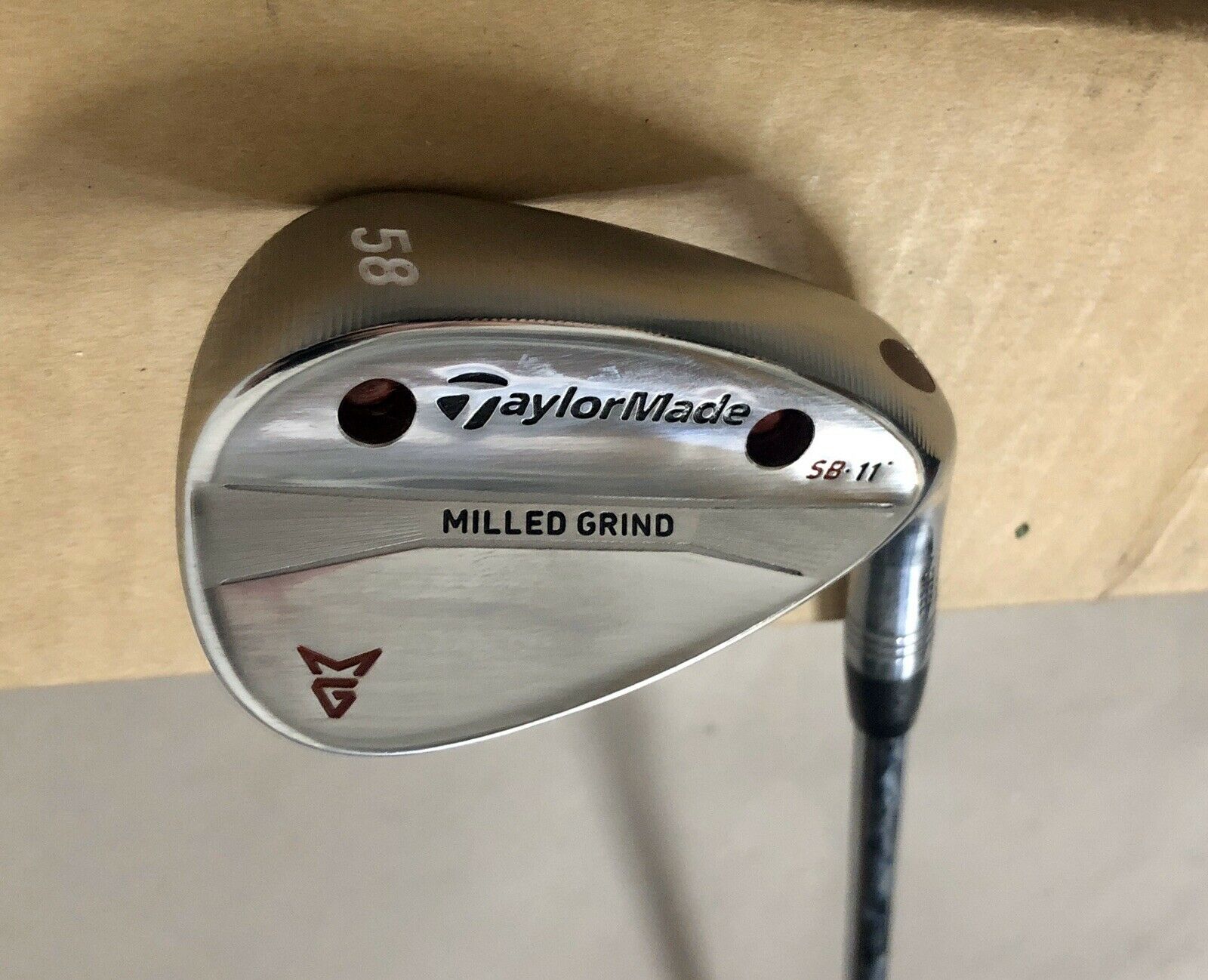 Tour Issued TaylorMade Milled Grind SB-11 Carbon Steel Wedge 58