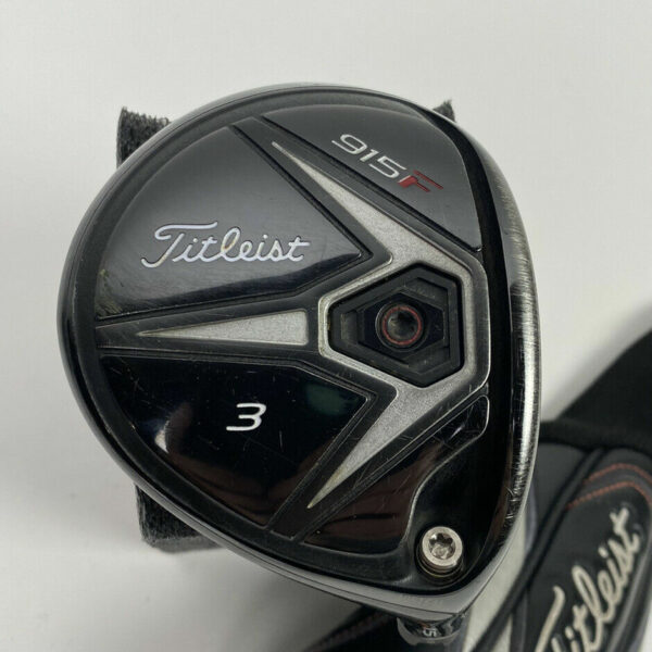 Used Right Handed Titleist 915F 15* 3 wood HEAD ONLY w/ headcover