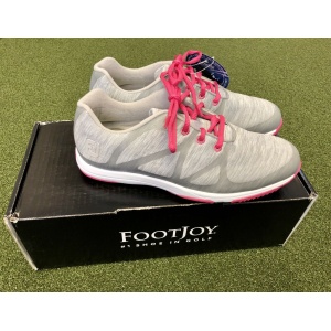 Brand New In Box FootJoy Leisure Women's Spikeless Golf Shoe Size 8M Grey/Pink