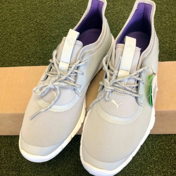 New Puma Ignite Women s Spikeless Sport Golf Shoe 8.5M Gray Violet Silver Purple SwingPoint Golf