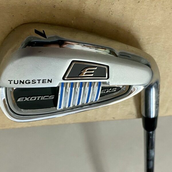 Used RH Tour Edge Exotics EXS 7 Iron KBS MAX Stiff Flex Steel Golf Club +1"