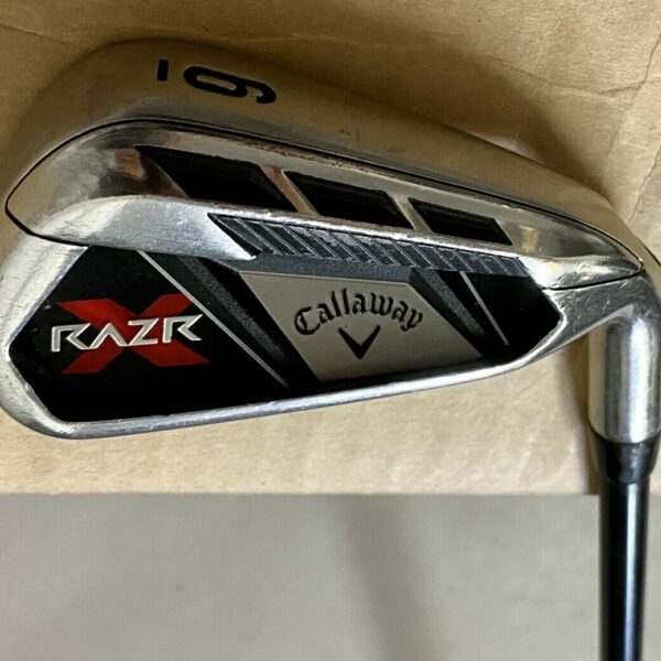CALLAWAY RAZR X, 6 IRON, CALLAWAY A OR SENIOR FLEX GRAPHITE SHAFT