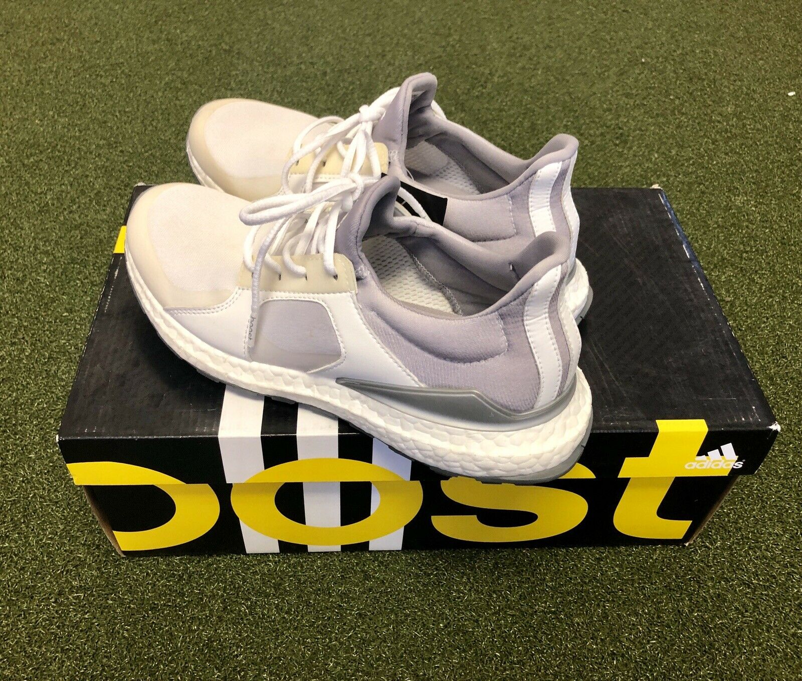 Brand New In Box Adidas W Climacross Boost Women s Golf Shoe Size 6M Gray White SwingPoint Golf