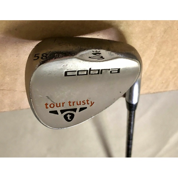 Cobra Tour Trusty Satin 58*-08 KBS Tour Stiff Flex Black Steel Golf Club