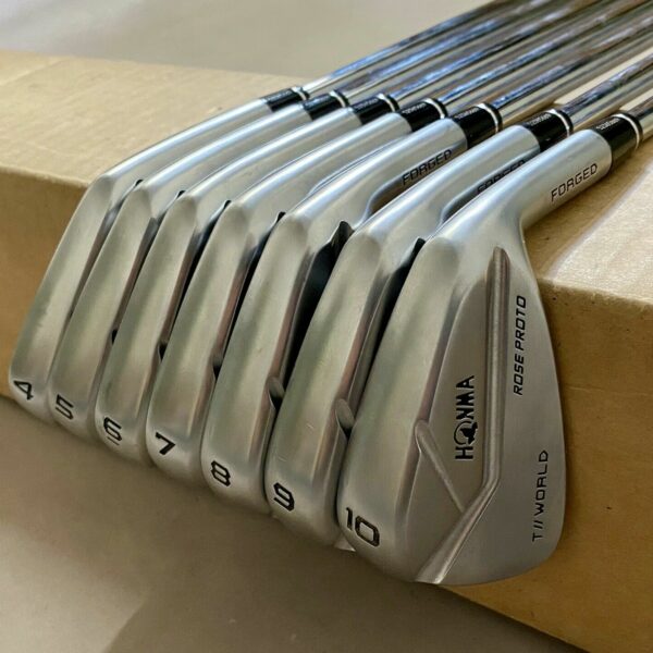 Honma Tour World Rose Proto Forged Irons 4-10 120g X-Stiff Flex Steel Golf Set