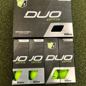 One Dozen New Wilson Staff DUO OPTIX High-Visibility Matte Green Golf Balls