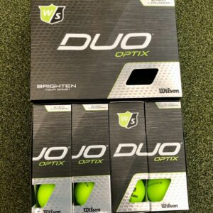 One Dozen New Wilson Staff DUO OPTIX High-Visibility Matte Green Golf Balls