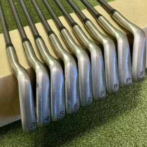 Used TaylorMade Ti Bubble 2 Irons 3-PW/SW 90g Stiff Flex Graphite Golf Club Set