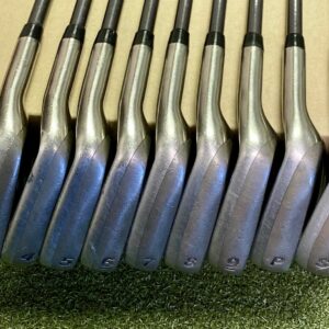 Used TaylorMade Ti Bubble 2 Irons 3-PW/SW 90g Stiff Flex Graphite Golf Club Set