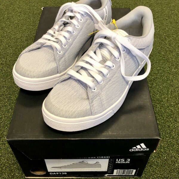Adidas JR adicross classic Junior's Spikeless Golf Shoe Size 3M Gray/White