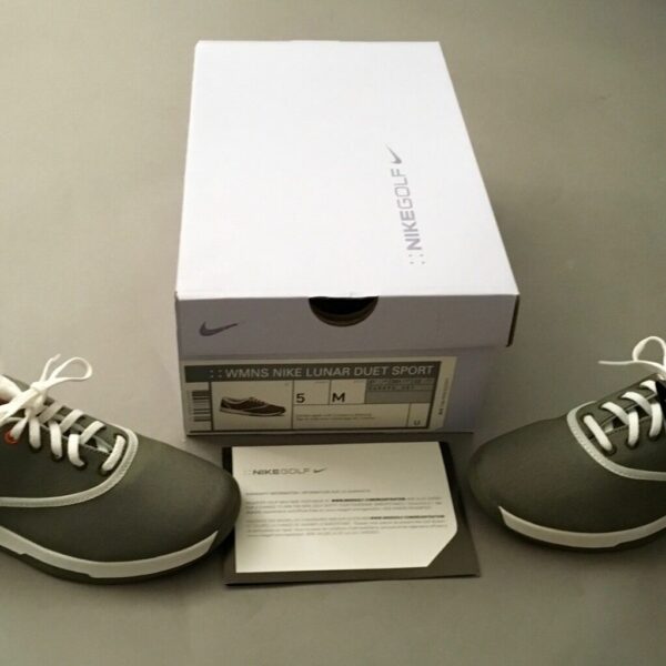 Brand New In Box Nike Lunar Duet Sport Women's Golf Shoe 5M Gray/White/Orange