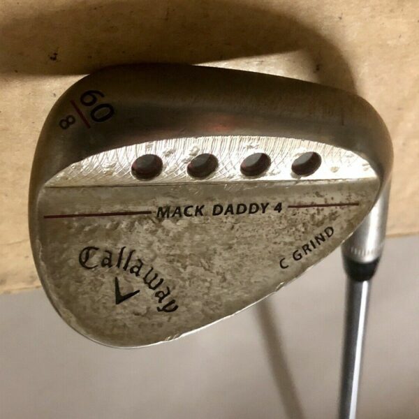 Callaway Mack Daddy 4 Milled RAW Wedge 60*-8 C Grind 6.0 Stiff Flex Steel Golf