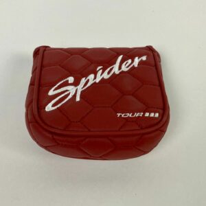 TaylorMade Spider Leather Mallet Putter Headcover Golf Cover Red