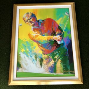 Rare Malcom Farley Jack Nicklaus Signed Giclee "Sand Shot" Framed