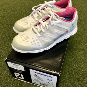 Brand New In Box FootJoy Sport SL Women's Golf Shoe Size 5.5M White/Grey/Pink