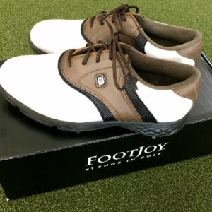 New FootJoy Junior Golf Shoes Size 5M Brown/Black/White