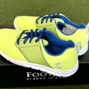 New FootJoy Junior Spikeless Golf Shoe Size 4M Lime/Blue