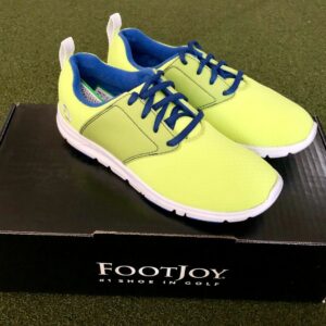 New FootJoy Junior Spikeless Golf Shoe Size 4M Lime/Blue