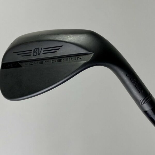 Used RH Titleist Vokey SM8 M Grind Jet Black Wedge 56*-08 Wedge Flex Steel Golf